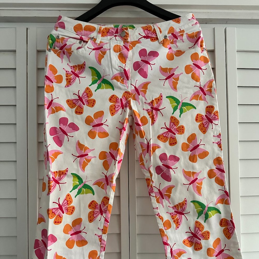 Lilly Pulitzer Cropped Butterfly Pants